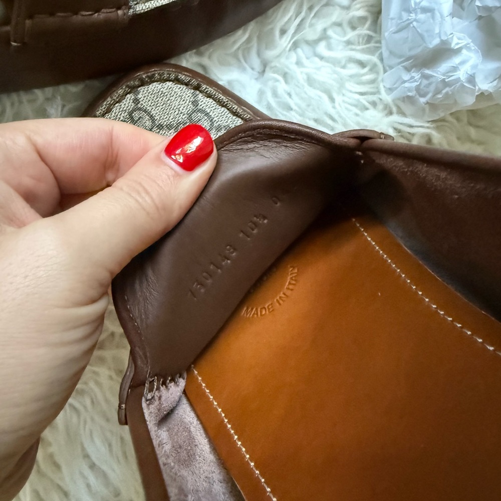 Gucci Brown Interlocking G Driver Loafers - Picture 9 of 14